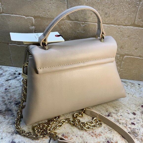 NWT Ted Baker Poppy Leather Satchel Cream - Picture 3 of 8